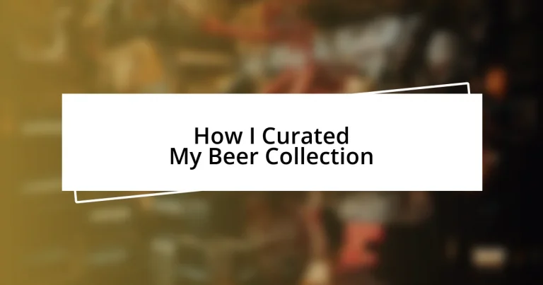 How I Curated My Beer Collection