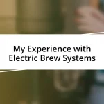 My Experience with Electric Brew Systems